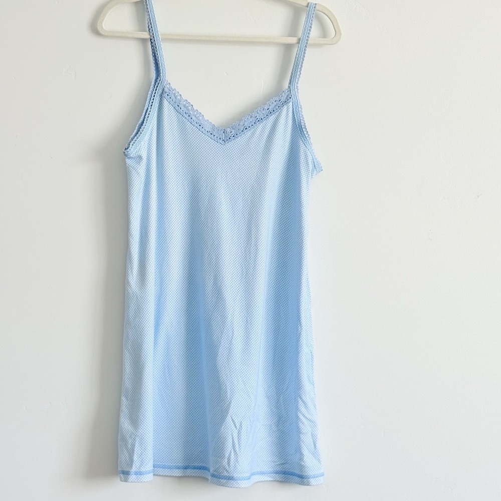 VTG Ashley TAYLOR Short Nightgown Women M Lace Trim Feminine Garden Girl Cottage